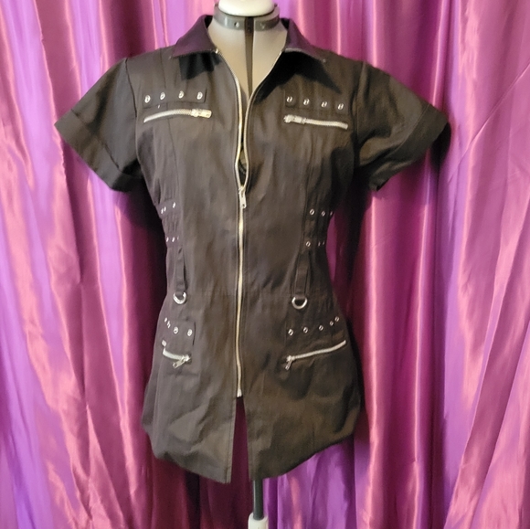 Y2K Black Bondage Dress by The Violet Vixen! - Picture 3 of 7